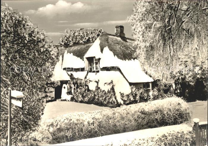 Insel Sylt Reetdachhaus im Winter