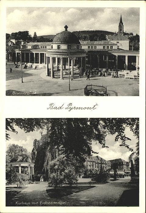 Bad Pyrmont Brunnenplatz Kurhaus mit Erdbeertemple