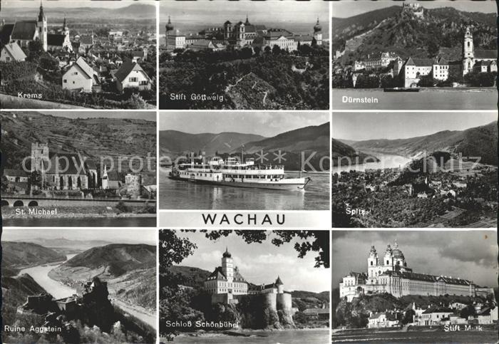 Wachau Oesterreich Krems Stift Goettweig Duernstein Schloss Schoenbuehel Ruine A