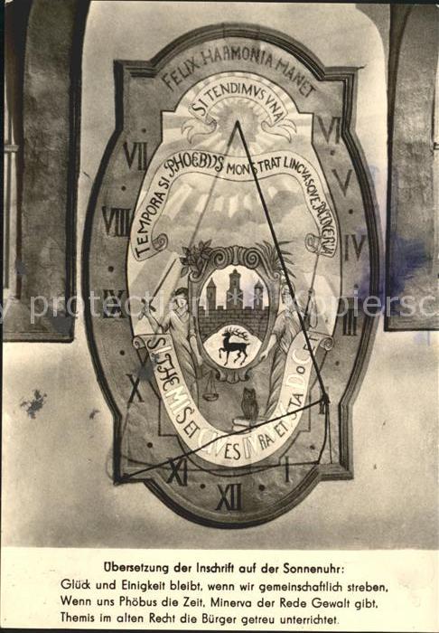 Stolberg Harz Sonnenuhr am Rathaus