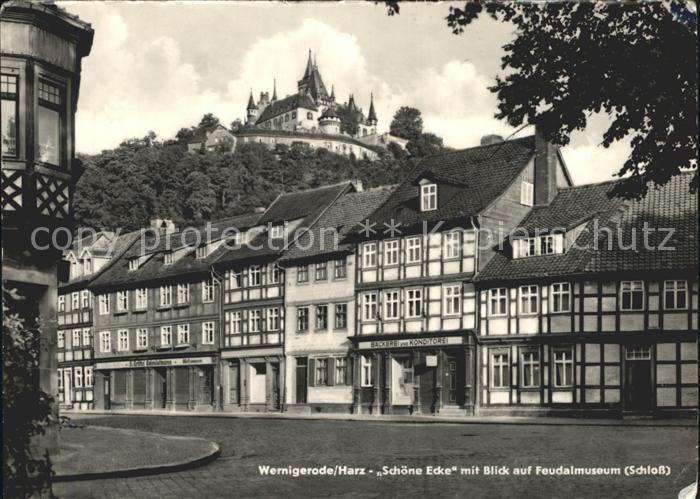 Wernigerode Harz Schoene Ecke mit Schloss Feudalmuseum