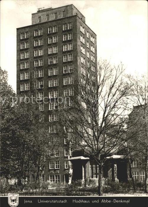Jena Hochhaus und Abbe-Denkmal