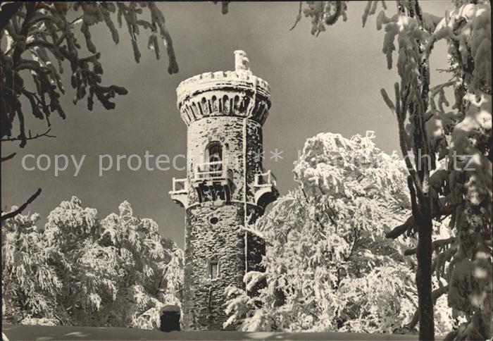Ilmenau Thueringen Kickelhahn Aussichtsturm im Winter