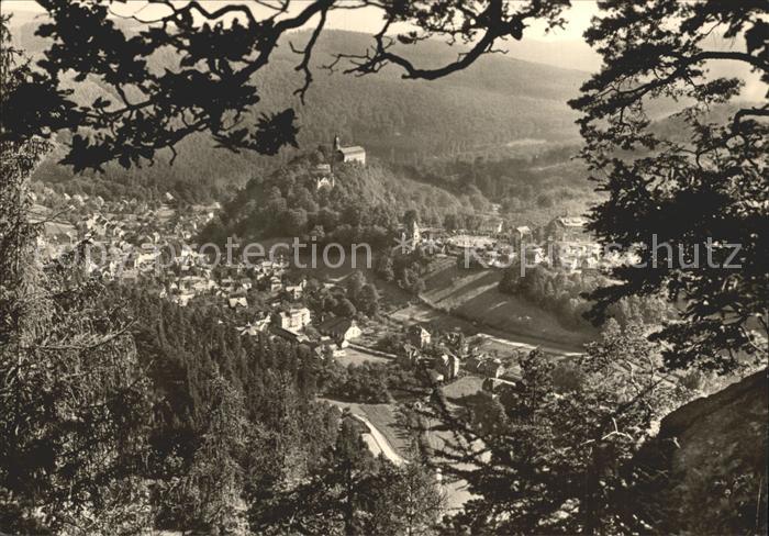 Schwarzburg Thueringer Wald Blick vom Trippstein