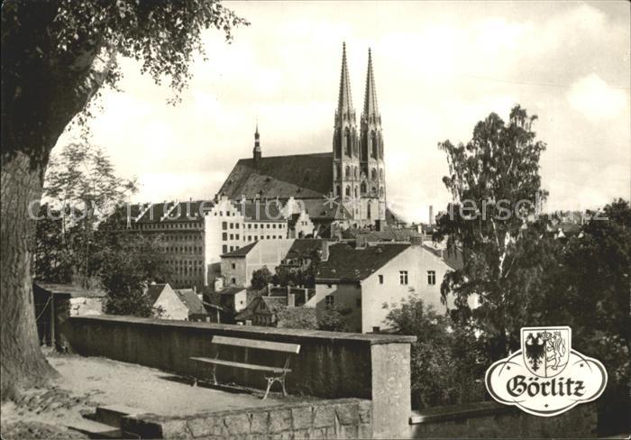 Goerlitz Sachsen Blick vom Nikolaifriedhof zur Peterskirche
