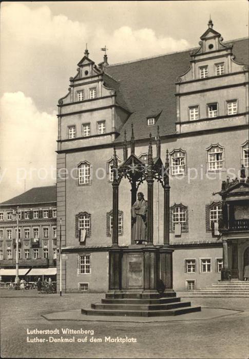 Wittenberg Lutherstadt Luther Denkmal Marktplatz