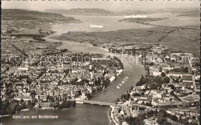 Konstanz Bodensee Fliegeraufnahme mit Rehin