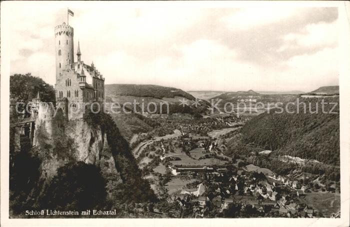Schloss Lichtenstein mit Echaztal