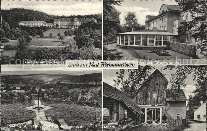 Bad Hermannsborn Kurhaus mit Badehaus Muehle