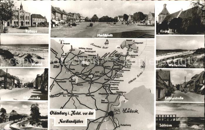 Oldenburg Holstein Landkarte Kuhtorstrasse Schleuse