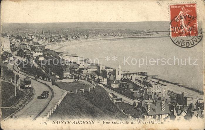 Nice Havrais Seine-Maritime Strasse ueber dem Meer