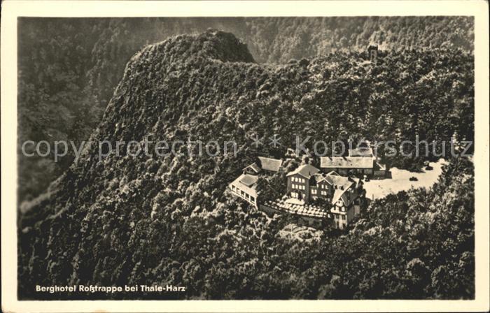 Thale Harz Fliegeraufnahme Berghotel Rosstrappe