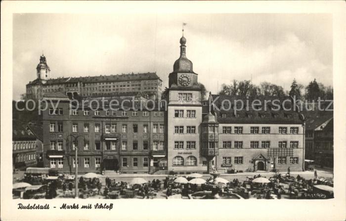 Rudolstadt Markt mit Schloss