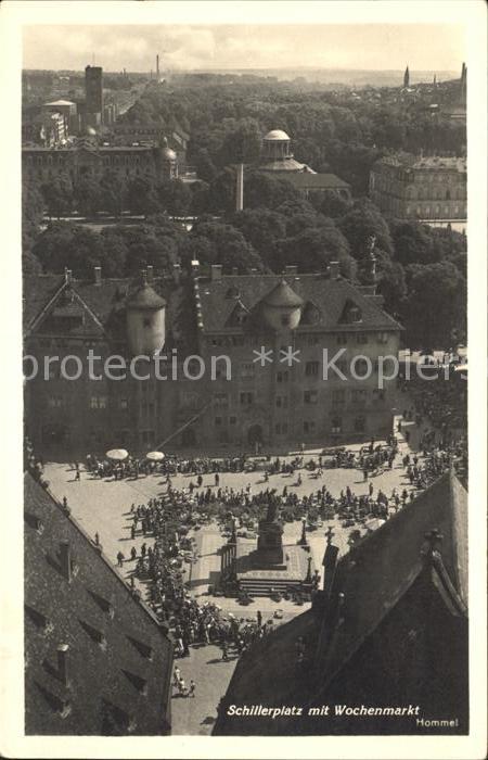 STUTTGART CITY Schillerplatz mit Wochenmark