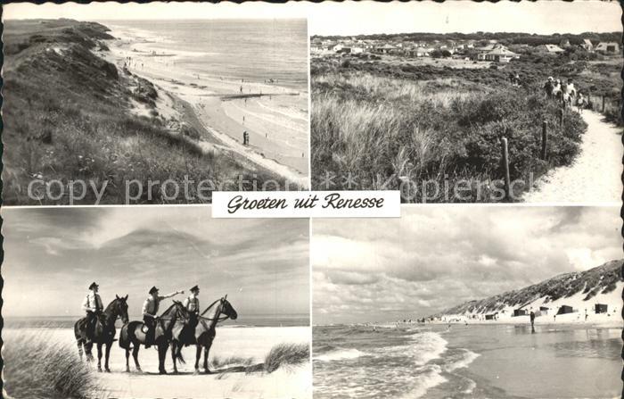Renesse Strand Polizei auf Pferden