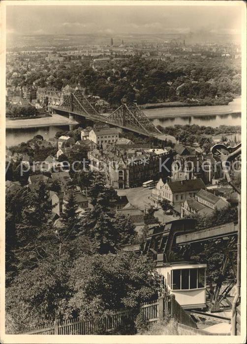 DRESDEN Elbe Schwebeseilbahn Loschwitz Oberloschwitz