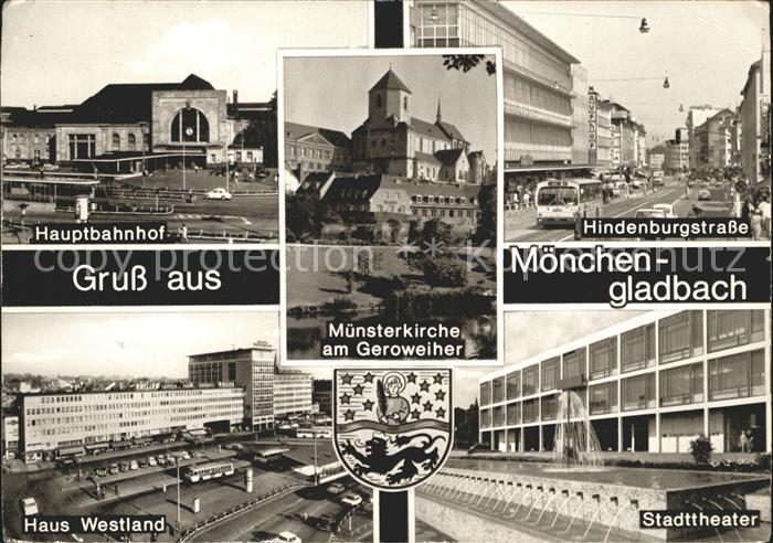 MoeNCHENGLADBACH NRW Hindenburgstrasse Hauptbahnhof Haus-Westland Stadttheater