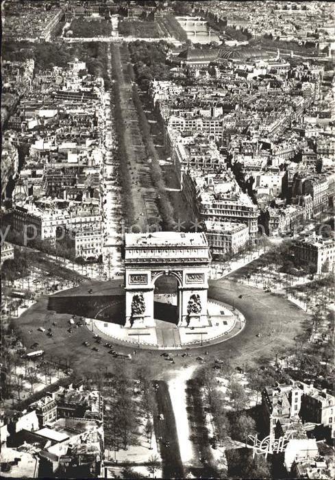 Paris Fliegeraufnahme Arc du Triomphe
