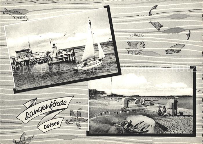 Langfoerden Ostsee Strand Segelboot