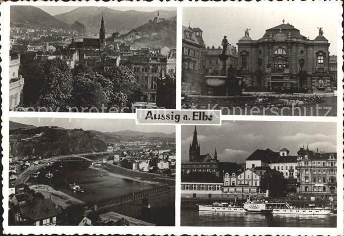 Aussig Tschechien Partie an der Elbe