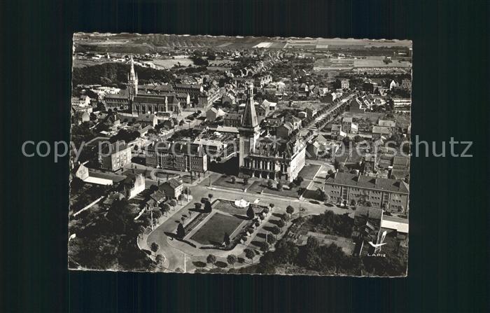 Lievin Fliegeraufnahme Hotel de Ville et Eglise