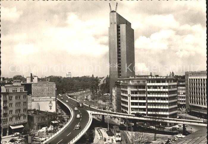 DuessELDORF  CITY Thyssen-Hochhaus Auto-Hochstrasse