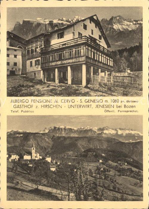 San Genesio Bozen Albergo-Pension al Cervo Gasthof zum Hirschen