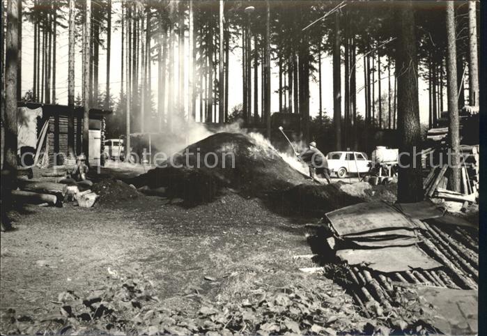 Landwuest Meiler der Forstwitschaftsbetriebe Waldabeiten