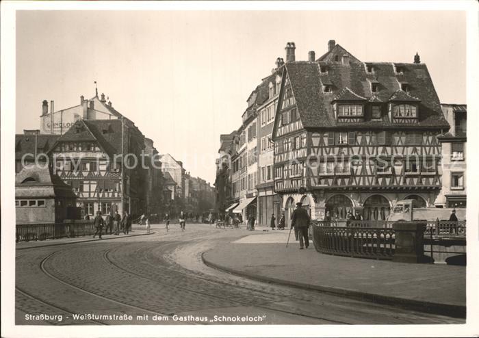 Strassburg Bergstrasse Weisstumstrasse mit Gasthaus Schnokeloch