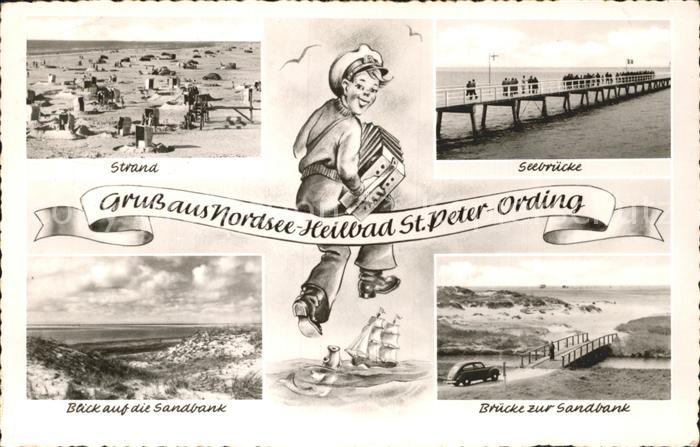 St Peter-Ording Strand Seebruecke Duenen