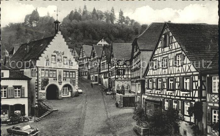 Schiltach Marktplatz mit Rathaus