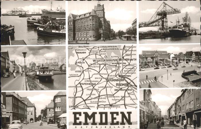 Emden Ostfriesland Hafen Strassenpartien