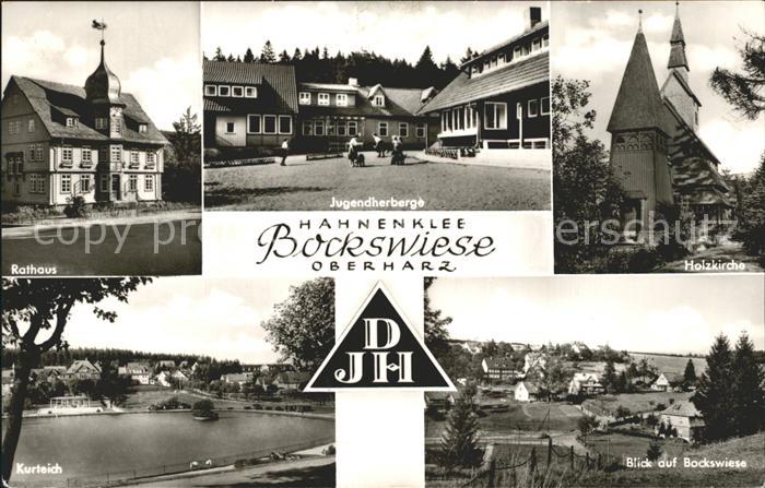 Hahnenklee-Bockswiese Harz Jugendherberge Holzkirche Kurteich Rathaus
