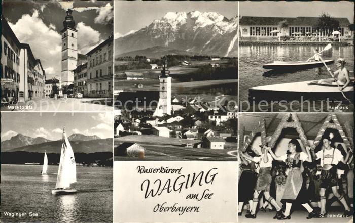 Waging See Tracht Marktplatz Kurhaus Seepartie