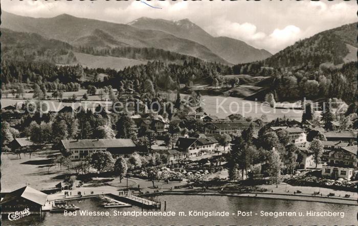 Bad Wiessee Strandpromenade mit Koenigslinde Post
