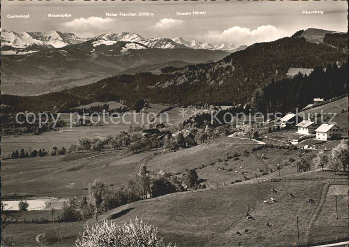 Scheidegg Allgaeu mit Alpenfreibad und Bregenzer Wald
