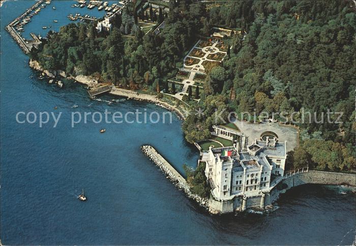 Trieste Fliegeraufnahme Castello di Miramare
