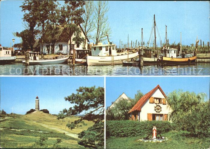 Insel Hiddensee Neuendorf Hafen Kloster Leuchtturm
