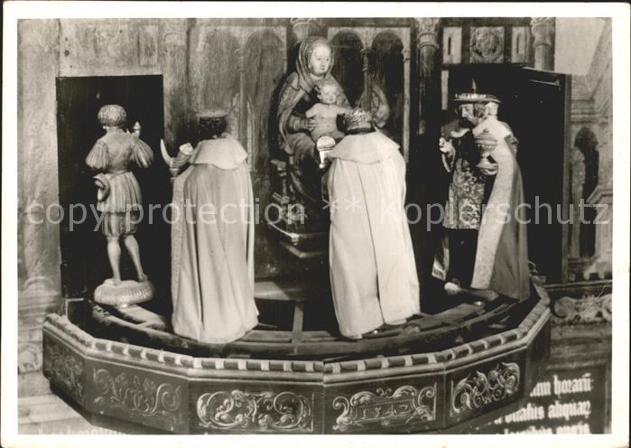 Muenster Westfalen Planetenuhr im Dom mit Heiligen Drei Koenige