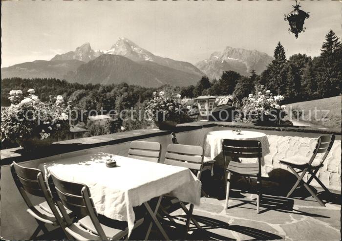 BERCHTESGADEN Bayern Cafe Haus am Berg Terrasse