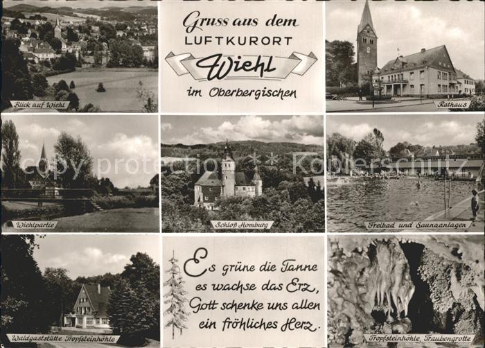 Wiehl Oberbergischer Kreis Rathaus Freibad Tropfsteinhoehle