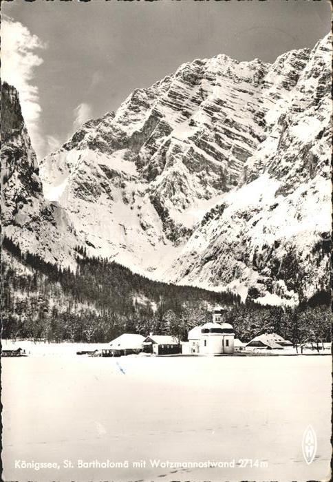 Koenigsee Berchtesgaden Kirche mit Watzmannwand