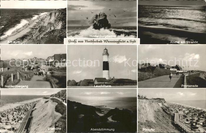 Wenningstedt Sylt Promenade Leuchtturm Uferhoehe