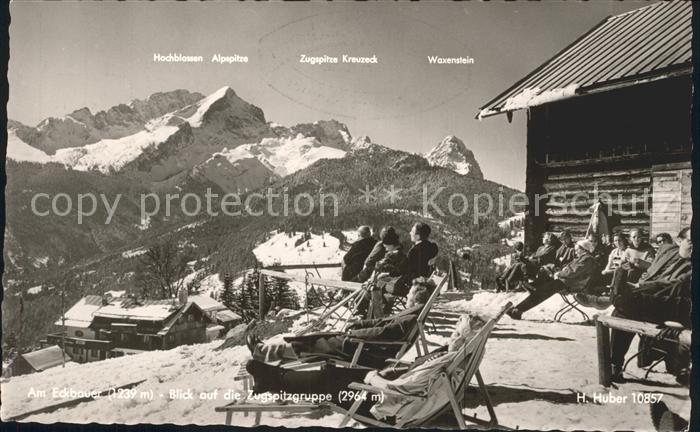 GARMISCH-PARTENKIRCHEN Bayern Berggasthof Eckbauer Zugspitzgruppe