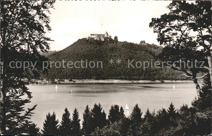 Edersee Blick auf Schloss Waldeck