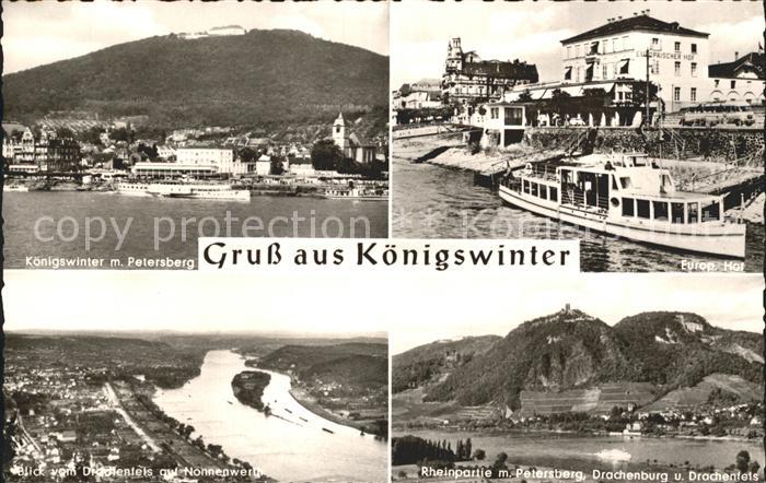 Koenigswinter Rheinpartie Drachenburg Europaeischer Hof