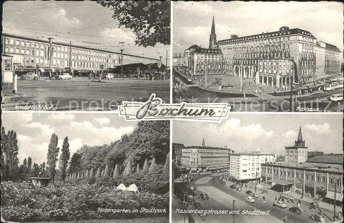 BOCHUM  CITY Rathaus Hauptbahnhof Rosengarten