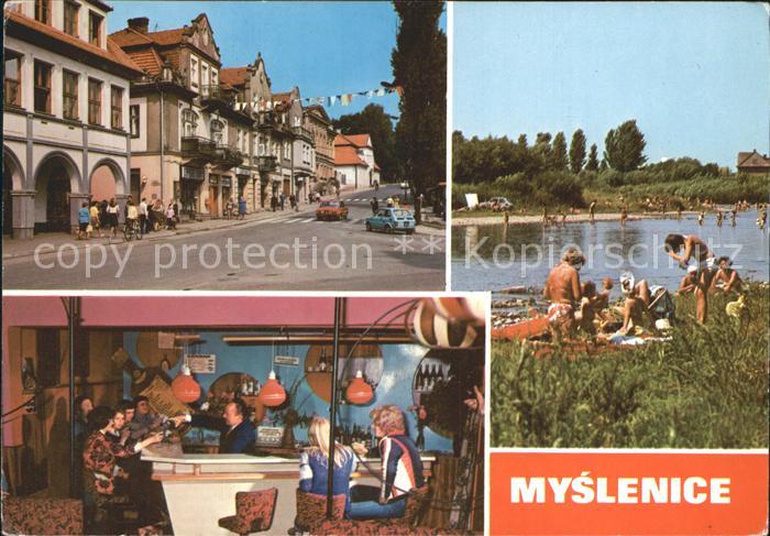 Myslenice Fragment miasta Nad rzeka Raba