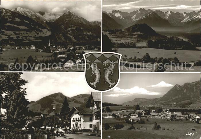 Fischen Allgaeu Dorf Wappen Berge