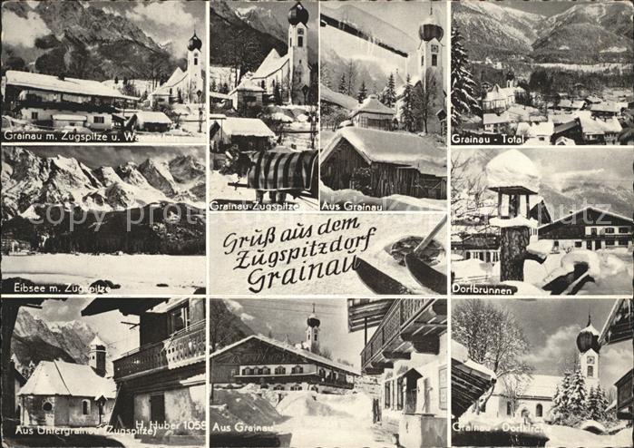 Grainau Dorfbrunnen Eibsee Zugspitze